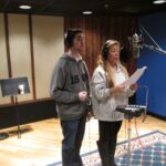 Jason and Vickie going over their harmonies.