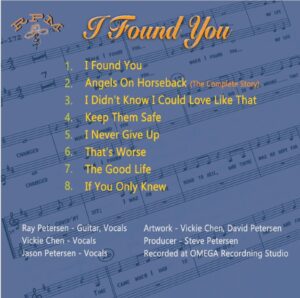 Ray Petersen Music - "I Found You" CD Back Cover